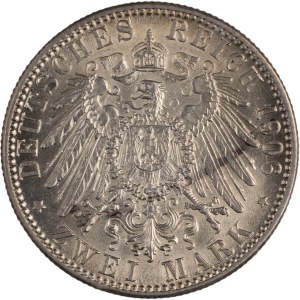 Germany 1906 Baden Silver 2 Mark