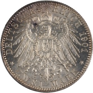 Germany 1901 Prussia Silver 2 Mark