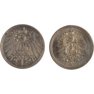Germany 1888-1908 5 Pfennig (2 Pieces)