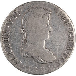 Mexico 1821 Mo JJ Silver 8 Reales