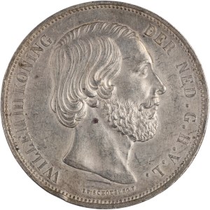 Netherlands 1867 Silver 2 1/2 Gulden