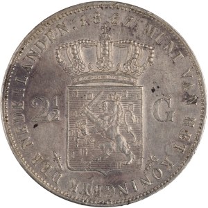 Netherlands 1867 Silver 2 1/2 Gulden