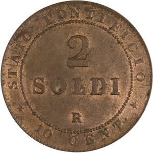Italy 1866 R Year XXI Papal States 2 Soldi