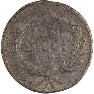Italy 1794 Genoa 10 Soldi