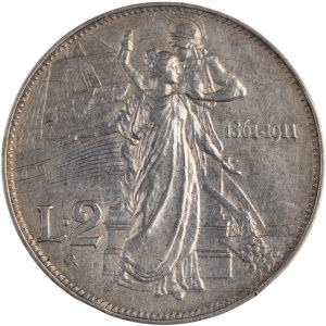 Italy 1911 Silver 2 Lire
