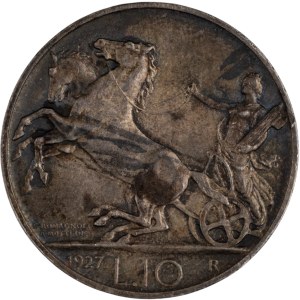 Italy 1927 Silver 10 Lire
