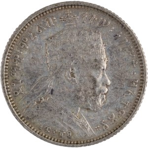 Ethiopia EE1889 1897 Silver 1/4 Birr