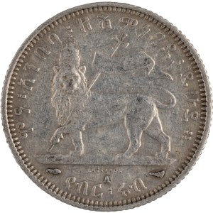Ethiopia EE1889 1897 Silver 1/4 Birr