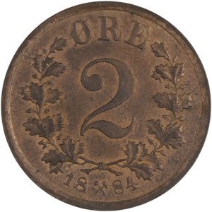 Norway 1884 2 Ore