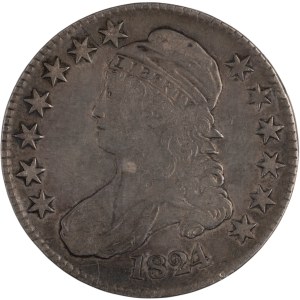 United States 1824 50 Cents Capped Bust Half Dollar
