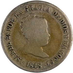 Španielsko 1848 CL 2 reales