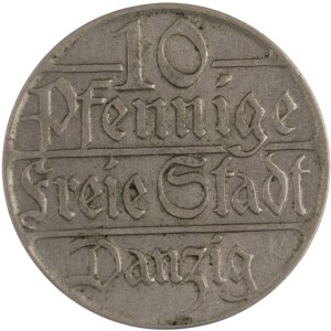 Poland 1923 Danzig 10 Pfennig