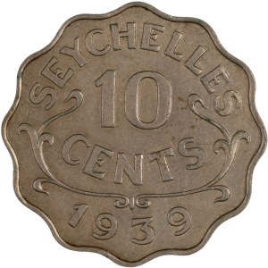 Seychelles 1939 10 Cents Better Date