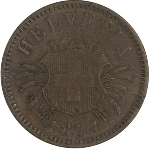 Switzerland 1874 5 Rappen