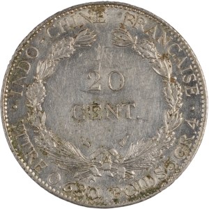 French Indo-China 1937 Silver 20 Cents