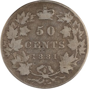 Canada 1881 Silver 50 Cents