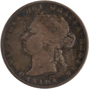 Kanada 1881 r. Srebrna moneta o nominale 50 centów