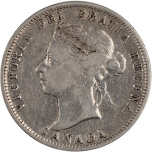 Canada 1891 Silver 25 Cents