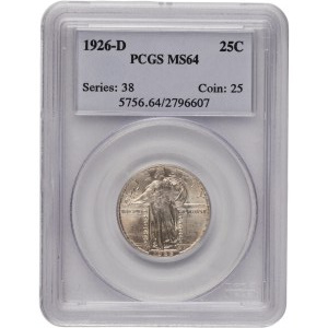 United States 1926-D 25 Cents Standing Liberty Quarter