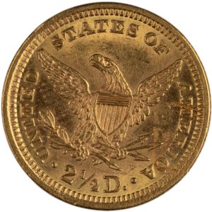 United States 1896 Gold 2 1/2 Dollars Liberty Head - Quarter Eagle
