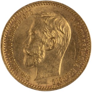 Russia 1902 AP, 5 rubli in oro