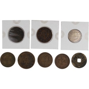China 1890 - 1920 Group of Coins. Includes 1 Silver. (8 Pieces)