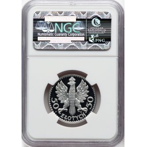 Poland 1924 (Dated) Silver 50 Złotych Knight Kneeling Restrike