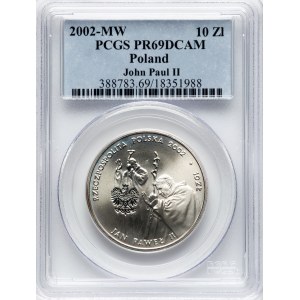 Poland 2002 MW Silver 10 Złotych John Paul II