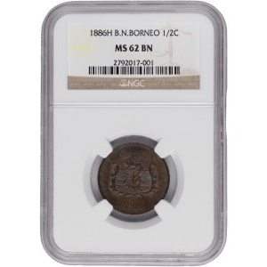 Bornéo du Nord britannique, 1886, 1/2 cent