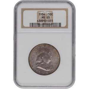 United States 1954 50 Cents Franklin Half Dollar