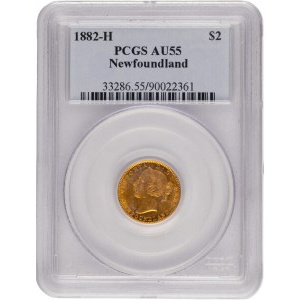 Canada 1882H Newfoundland Gold $2