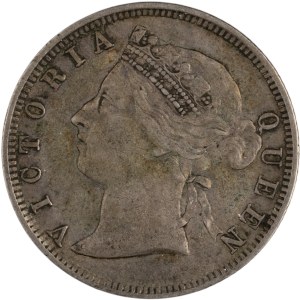 Straits Settlements 1894 Silver 20 Cents - Better Date