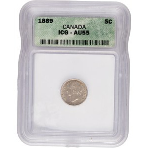 Canada 1889 Silver 5 Cents