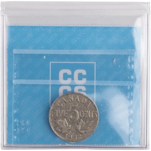 Canada 1932 5 Cents 2 Far from Leaf