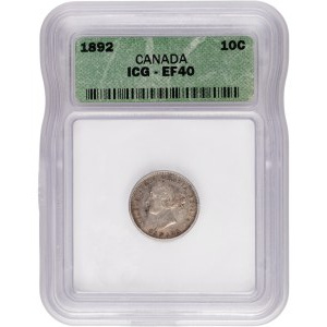 Canada 1892 Silver 10 Cents