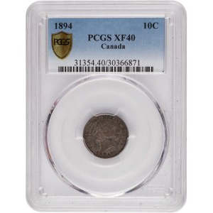 Canada 1894 Silver 10 Cents