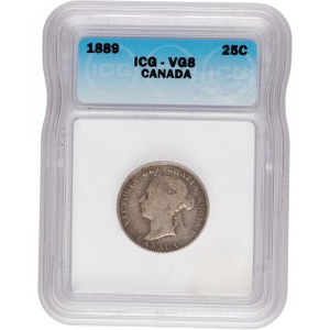 Canada 1889 Silver 25 Cents