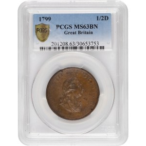Great Britain 1799 1/2 Penny
