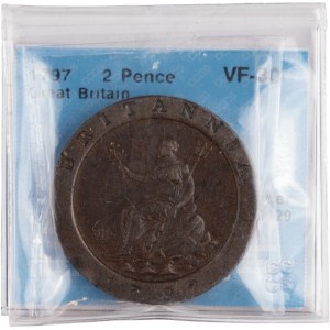 Velká Británie 1797, 2 pence, „Cartwheel“