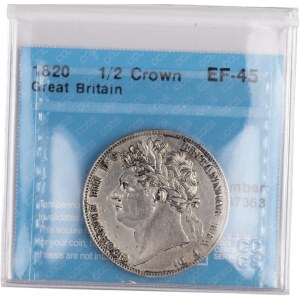Great Britain 1820 Silver 1/2 Crown