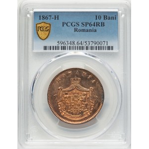Romani 1867 H 10 bani – vzorek