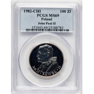 Poland 1982 CHI Silver 100 Złotych Pope John Paul II - Regular Strike