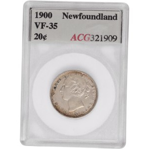Canada Newfoundland 1900 Silver 20 Cent