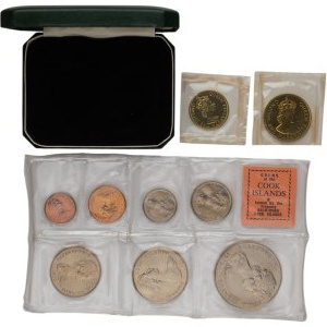 Cook Islands 1972 & Jamaica 1969 Coin Sets (9 Coins)