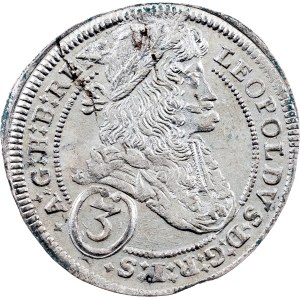 Leopold I., 3 Kreuzer 1695, Wien