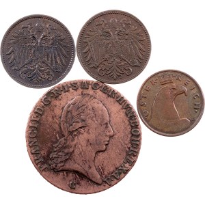 Habsburg, Lot von 4 Münzen 1800-1924