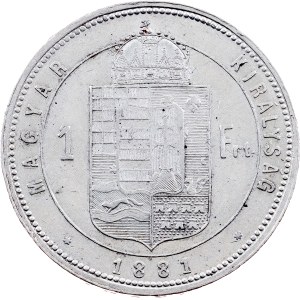 Franz Joseph I., 1 Forint 1881, KB, Kremnitz