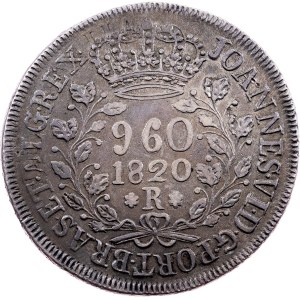 Prince Regent João VI., 960 Reis 1820, R, Rio de Janeiro