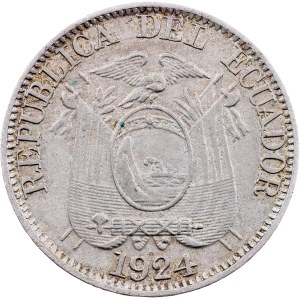 Ecuador, 10 Centavos 1924, H, Heaton