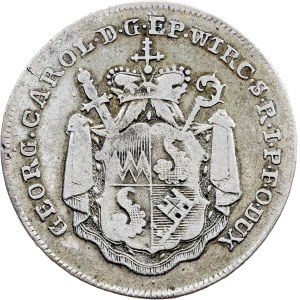 Georg Karl von Fechenbach, 20 Konventionskreuzer 1795, MM, Würzburg